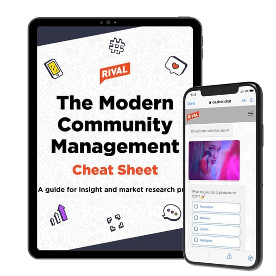 Community Management Cheat Sheet - from Rival Technologies