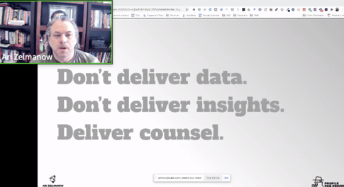 Deliver counsel not data