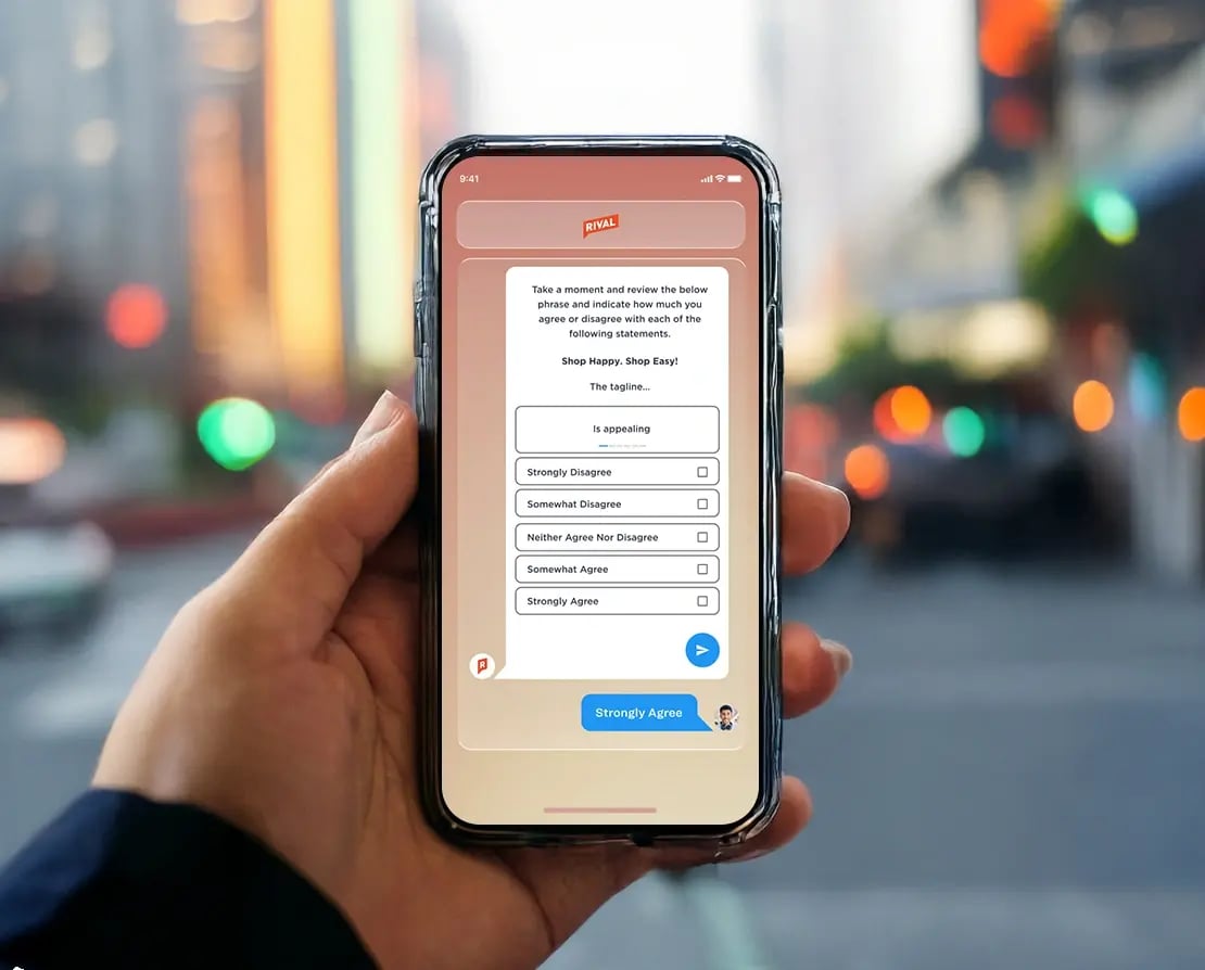 message testing survey and market research platform - Rival Technologies