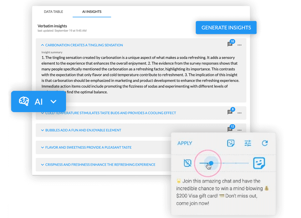 Customer insights AI tool