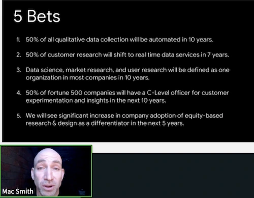 Mac Smith Google 5 Bets
