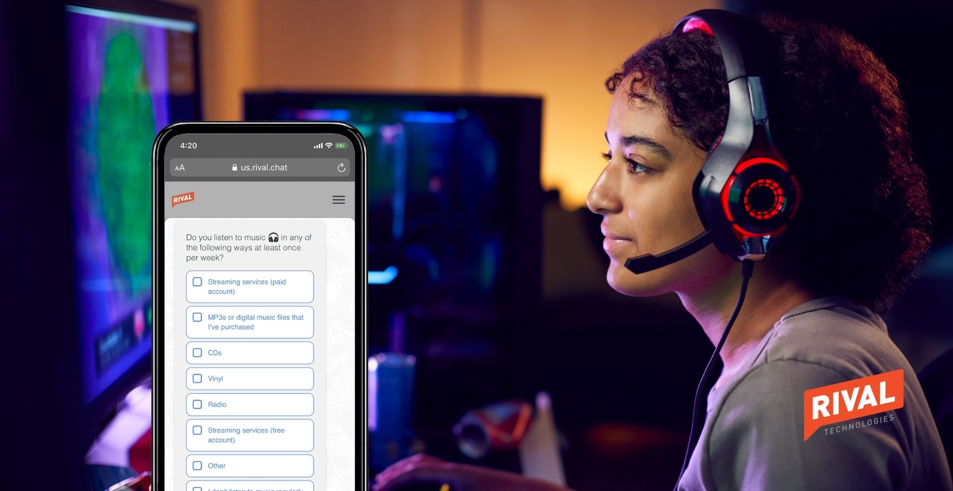girl gaming Rival Fortnite